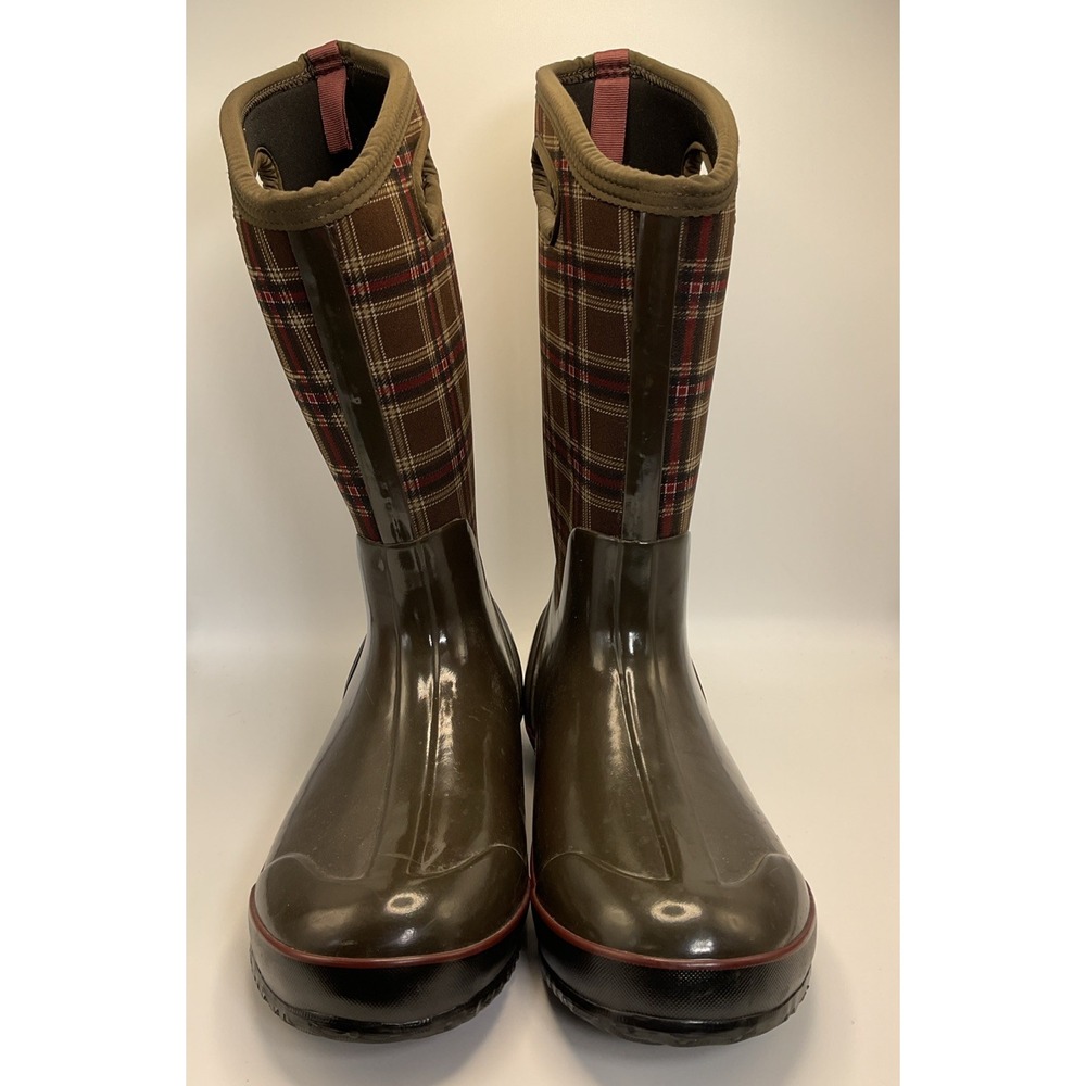 BOGS Classic Winter Plaid Neo-Tech Women's Waterproof Snow Rain Boots ~ Size 12 - Picture 2 of 9
